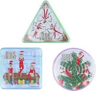 HENBRANDT 6 x Mini Elfin Around Christmas Xmas Maze Puzzle Boys Girls Toys Party Favour Stocking Filler