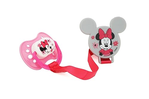 Miniatura 2 de Cudlie Disney - Paquete de 2 chupetes con 2 clips, diseño floral de Minnie Mouse