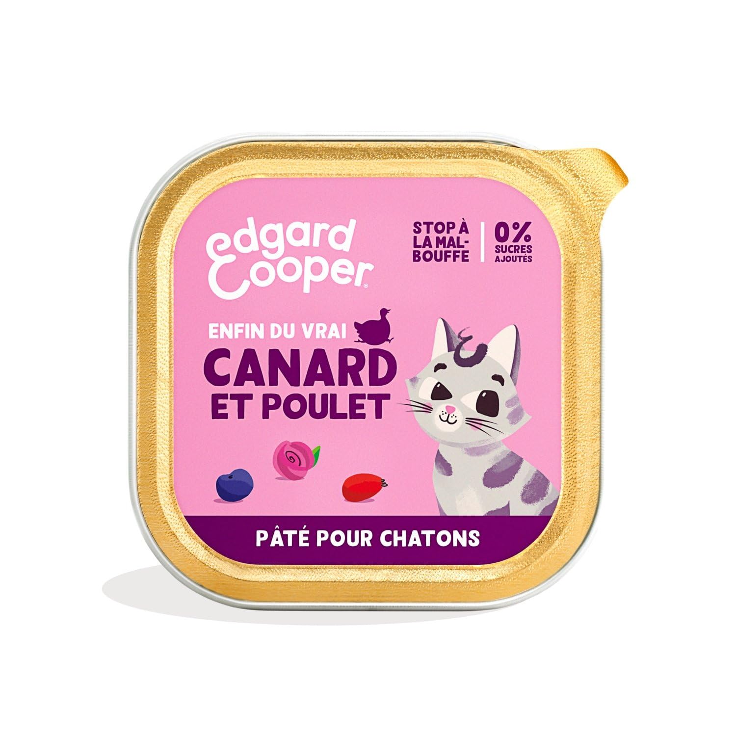Edgar & Cooper – Pâtée Mousse Saveur Poulet Canard, Texture Soyeuse pour Chat Junior (85g) - Le Lot De 6