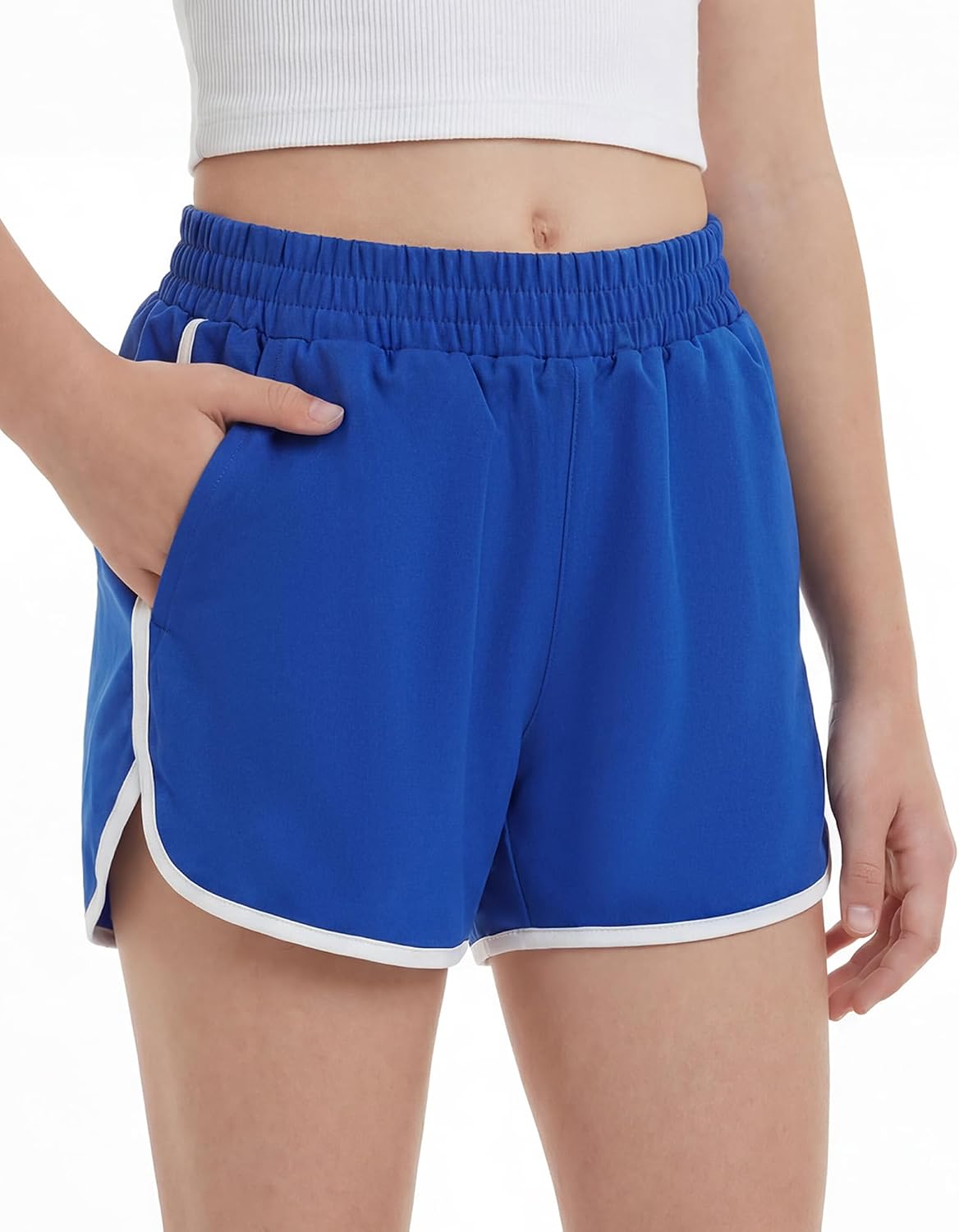 Stelle Girls Athletic Shorts with Pockets Quick Dry Running Shorts for Teen