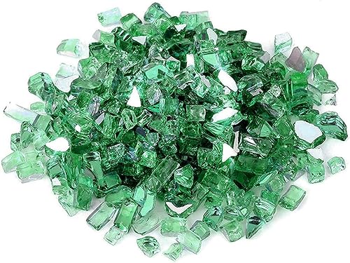 Miniatura 14 de Mr. Fireglass Vidrio de fuego de 10 libras, rocas de vidrio templado reflectante de 1/2 pulgada de alto brillo para chimenea, mesa de hoguera y Oro