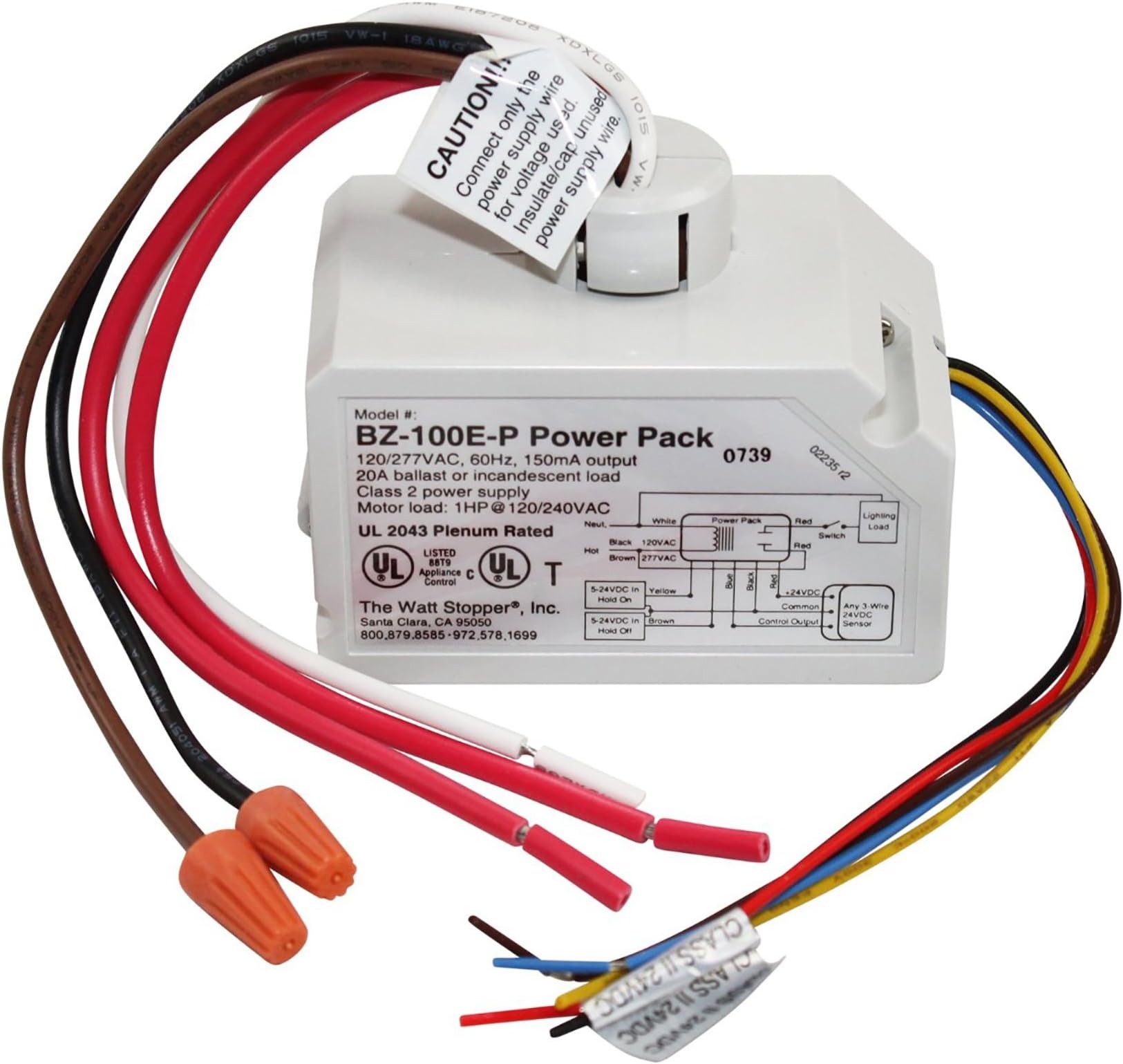 Watt Stopper BZ-100E-P Power Pack Occupancy Sensor 120/277 VAC 60Hz Dual Voltage