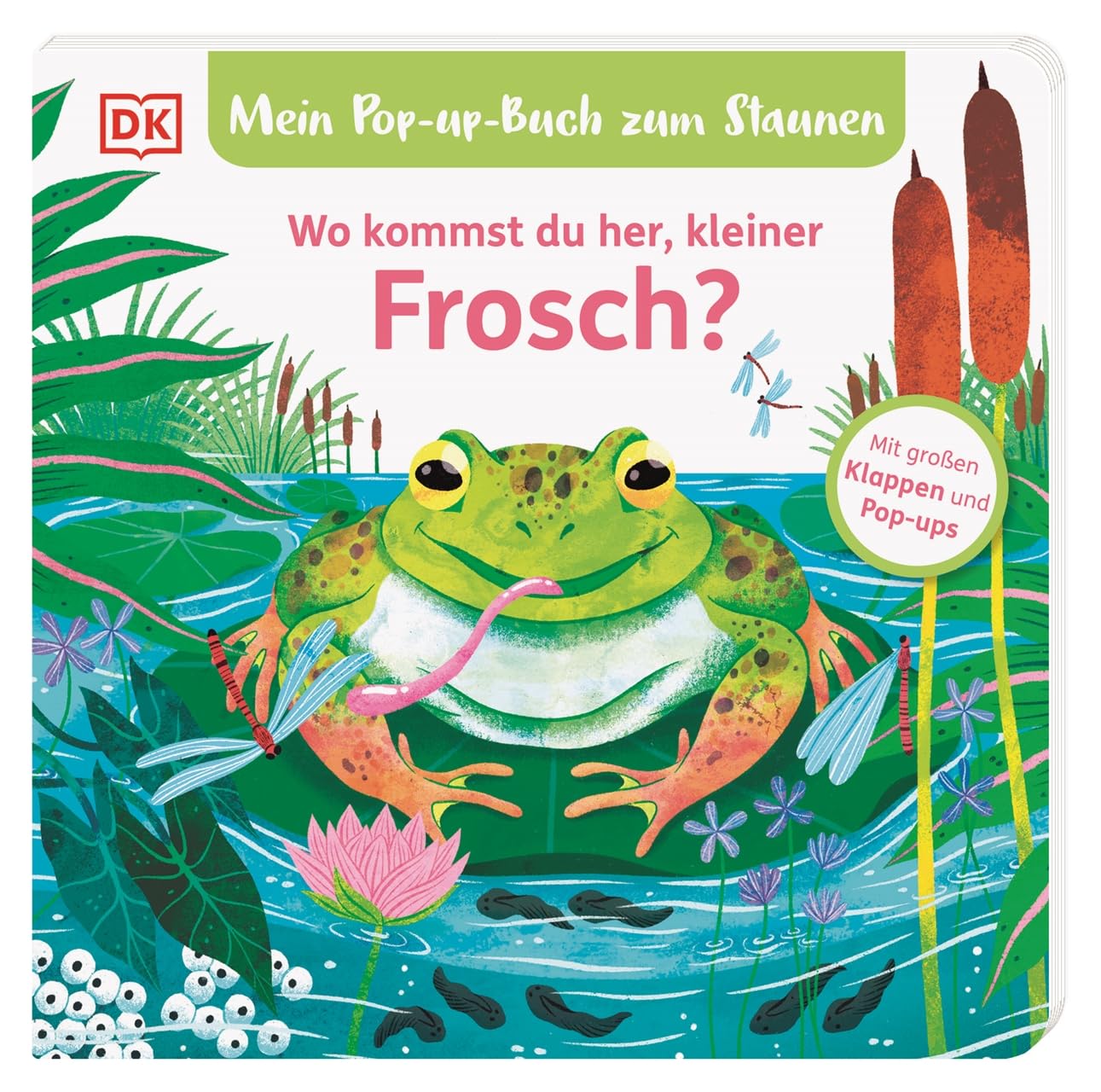 Mein PopupBuch zum Staunen. Wo kommst du her, kleiner Frosch? NaturBilderbuch mit Klappen
