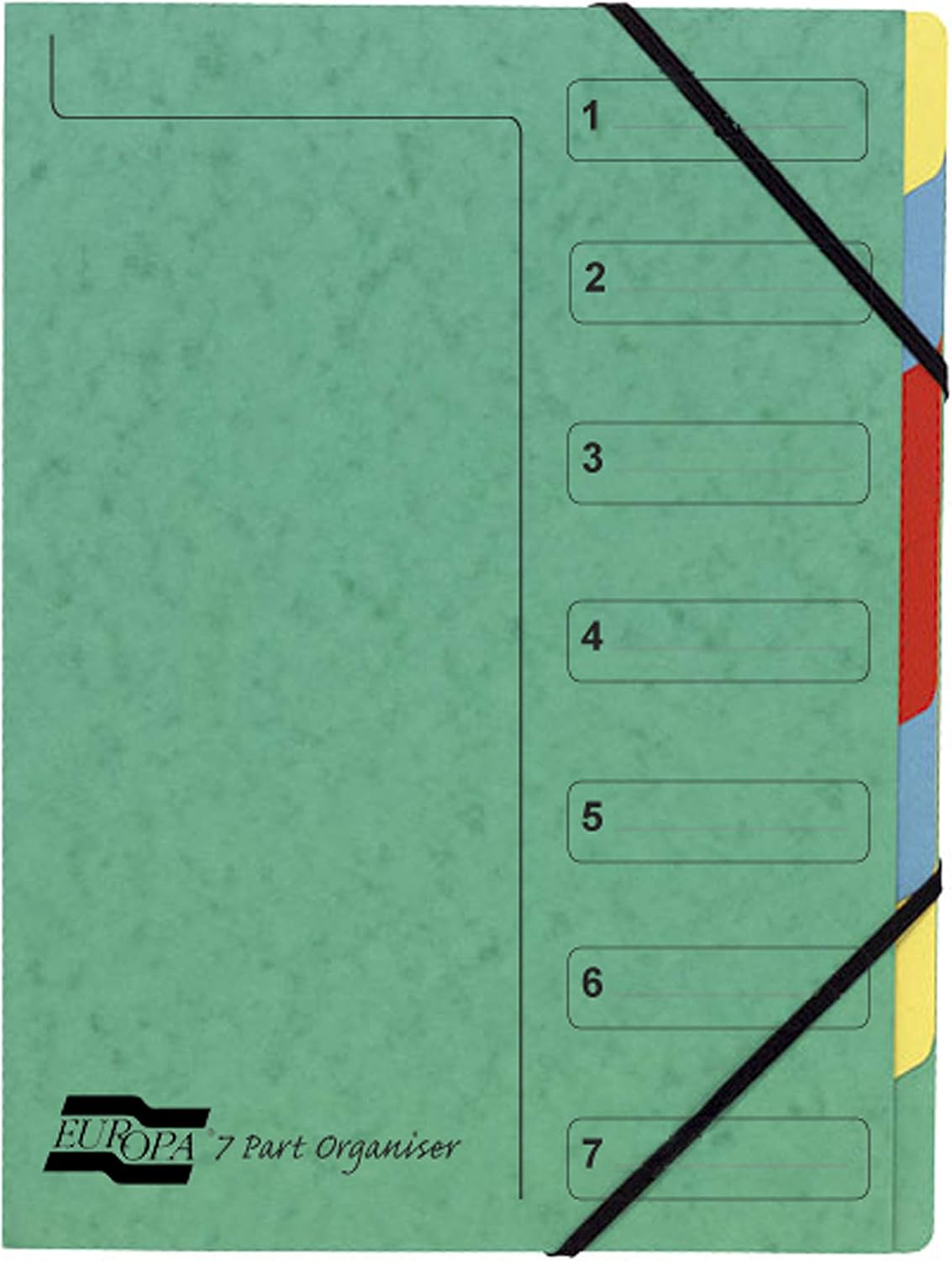 Exacompta Europa Multipart File, A4, 500 Micron, 7 Part - Green