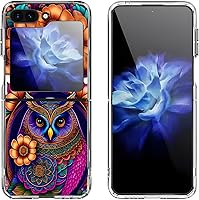 Vista 11 de Carcasa rígida para Samsung Galaxy Z Flip 5, funda protectora rígida a prueba de golpes para Samsung Galaxy Z Flip 5, diseño de mandala morado