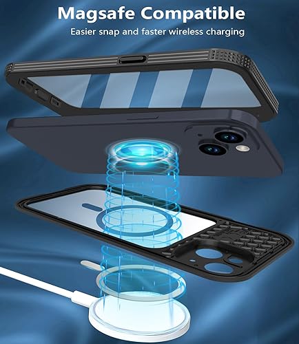 Miniatura 4 de Funda impermeable diseñada para iPhone 15, a prueba de golpes, a prueba de polvo, impermeable, para iPhone 15, funda protectora de cuerpo completo