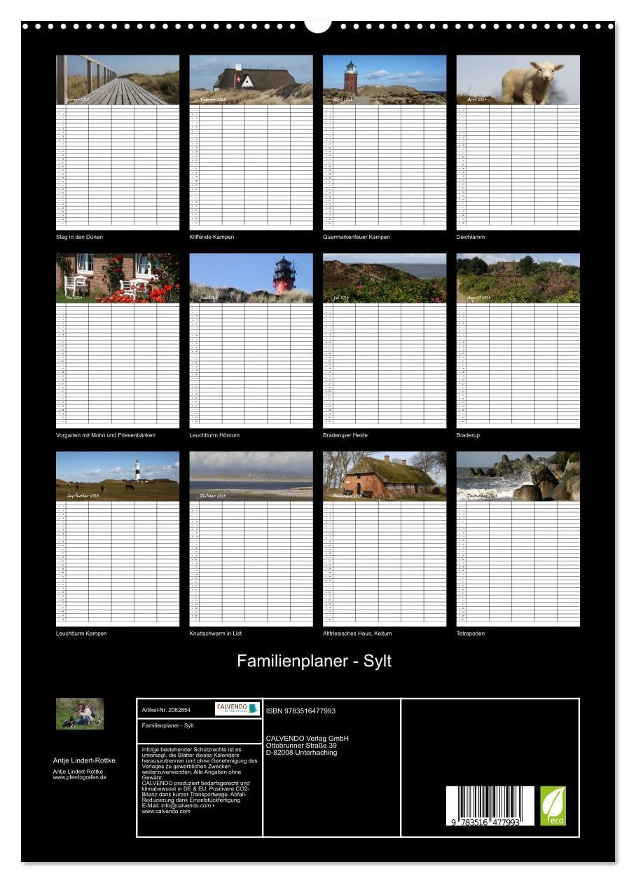Familienplaner - Sylt (hochwertiger Premium Wandkalender 2026 DIN A2 hoch), Kunstdruck in Hochglanz: Der Sylt-Kalender für die ganze Familie (CALVENDO Orte)