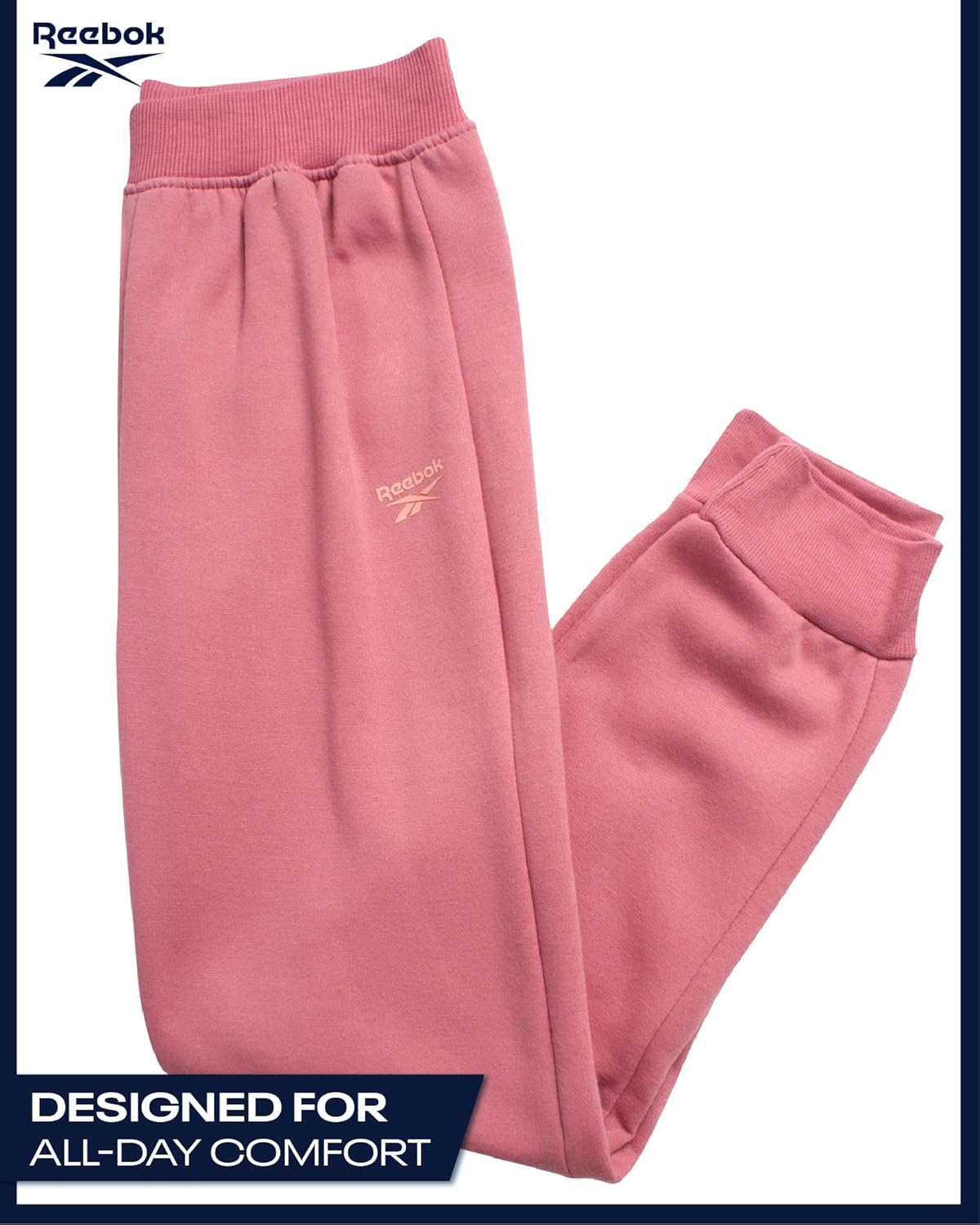 Reebok Girls Jogger Set - 2 Piece Matching Sweat Set with Pullover Hoodies and Athletic Joggers for Girls - Image 6