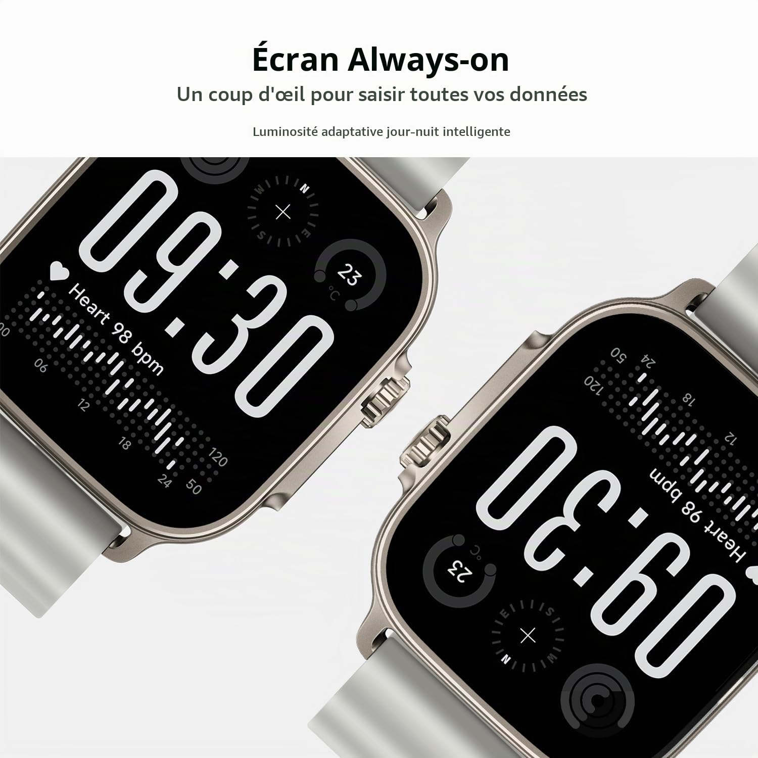 realme Watch 5 Montre Connectée, Bluetooth, NFC, GPS,Argent | Écran AMOLED 1,97", Bluetooth, FC/Sommeil/SpO2, IP68