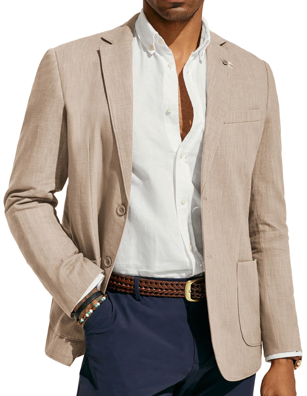 PJ PAUL JONES Herenjasje, linnen, 2 knopen, regular fit, blazer, sportief, modern, vrijetijdsjasje, zwart, S PJ PAUL JONES Herenjasje, linnen, 2 knopen, regular fit, blazer, sportief, modern, vrijetijdsjasje, zwart, S