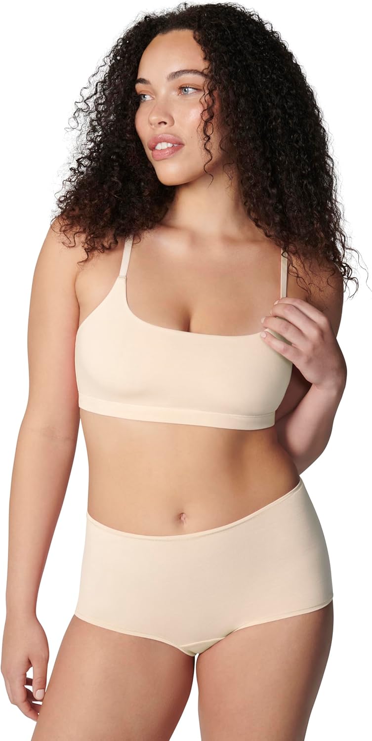 Florence by Mills Women's Softie Cotton Scoop Bralette