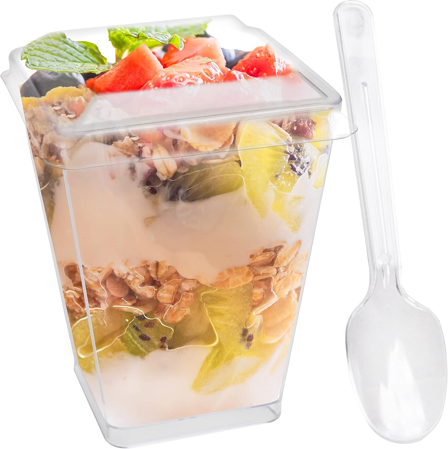 Dessert Cups with Lids 60 Count 5oz Parfait Cups with Lids
