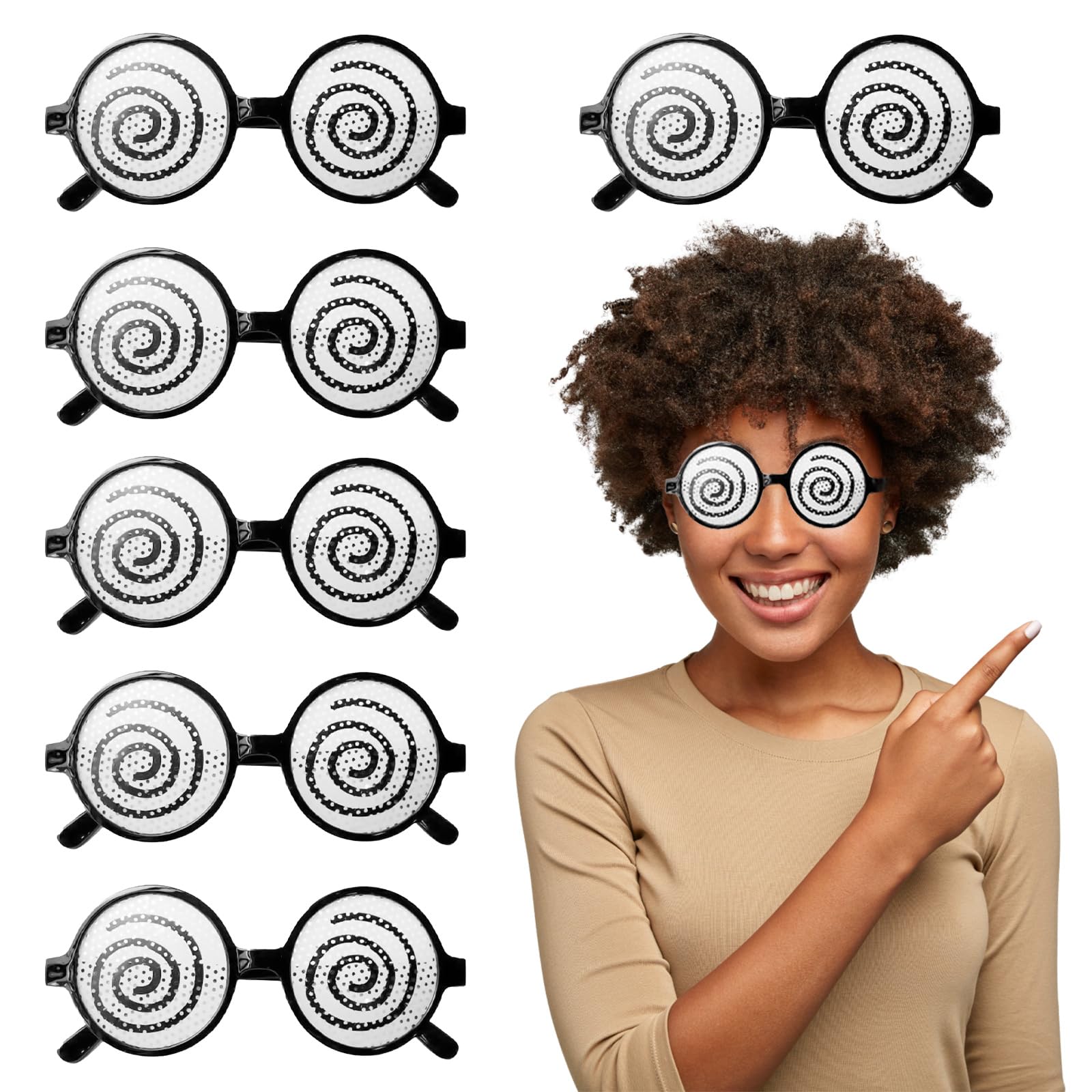 Bozily 6pcs Funny Glasses With Wiggle Eyes Novelty Shaking Costume