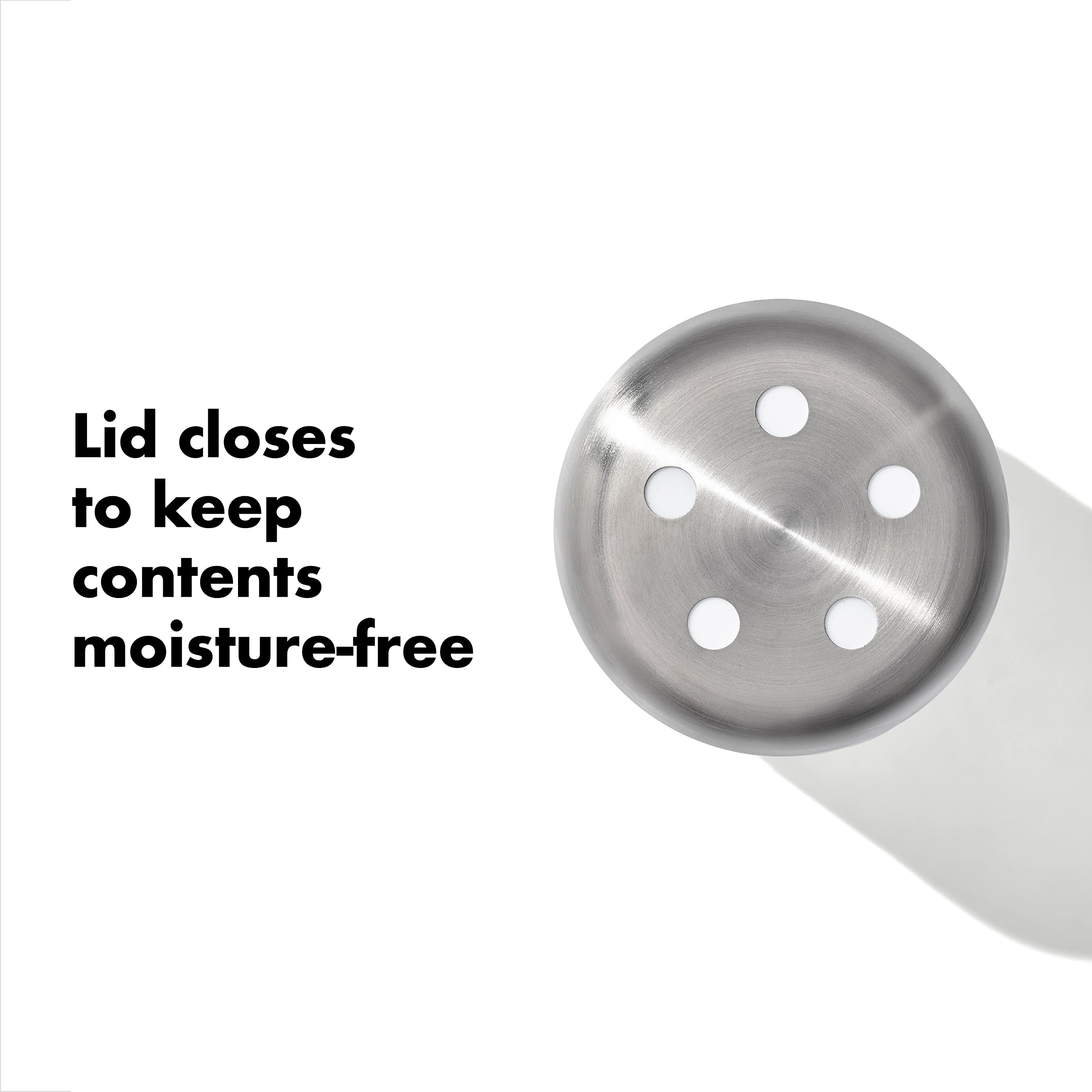 OXO Good Grips - Juego de salero y pimentero ajustable de vidrio, 3.5 onzas cada uno, transparente
