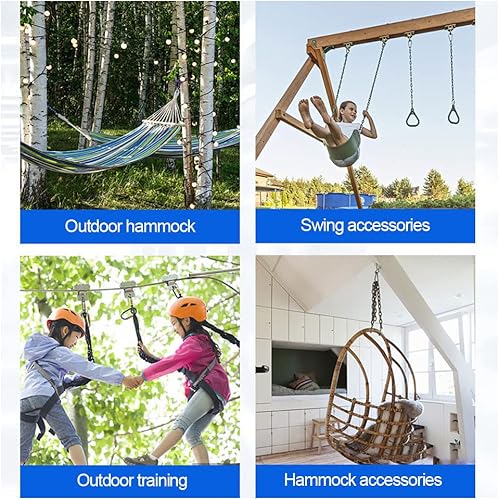 Miniatura 5 de Ganchos giratorios de 360 para 1200 libras de acero inoxidable 304, juego de ganchos para columpio para madera y hormigón para yoga, hamaca,