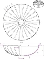Vista 9 de LIGHTACCENTS Reemplazo de pantalla de vidrio para lámpara de techo, luz de techo empotrada y cubierta de lámpara de hongo, 11.69 pulgadas