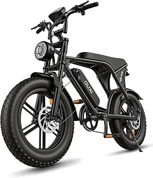 OUXI V8 Series Electric Bike for Adults, E Dirt Bike Peak 500W/1000W, 10.4/15/30AH Removable Battery, 16/20" Fat Tire Electric Bike, 7-Speed Gear Electric Bicycle, E Bike UL 2849 Certified