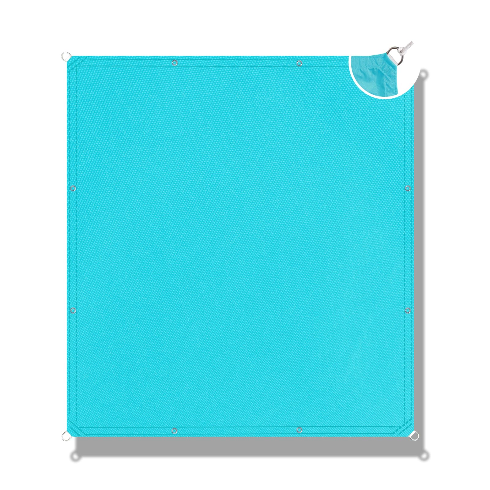 Telone rettangolare impermeabile, 60 x 100 cm, con occhielli, protezione dai raggi UV, copertura parasole per balcone, terrazza, giardino, colore blu, baldacchino per esterni, resistente alle