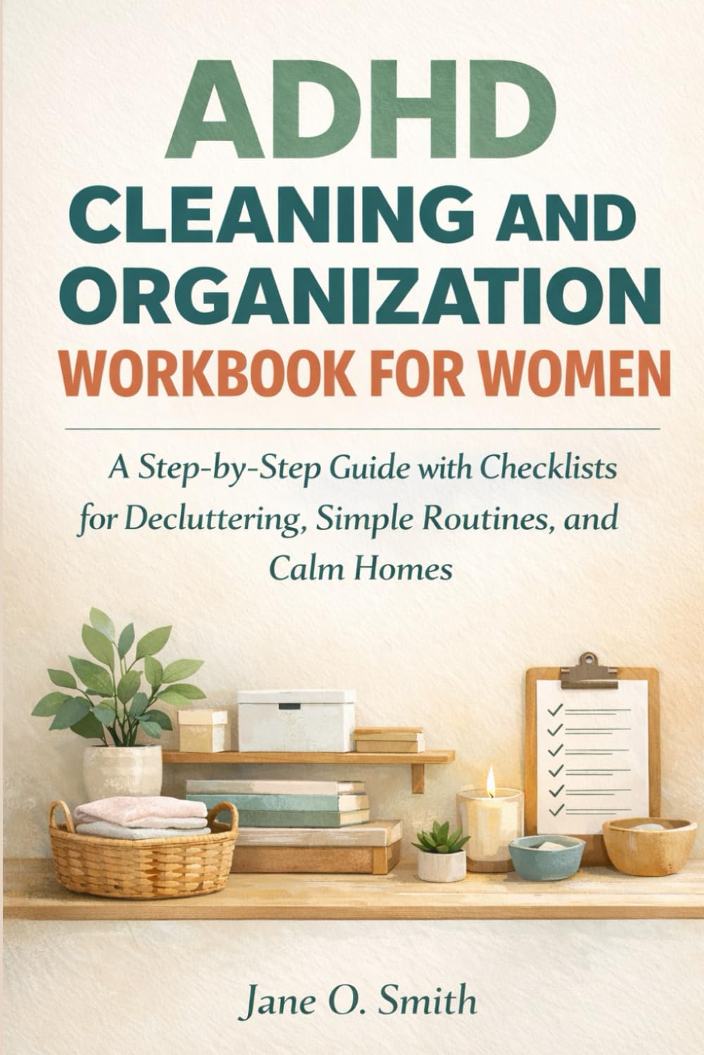 ADHD CLEANING AND ORGANIZATION WORKBOOK FOR WOMEN: A Step-by-Step Guide with Checklists for Decluttering, Simple Routines, and Calm Homes