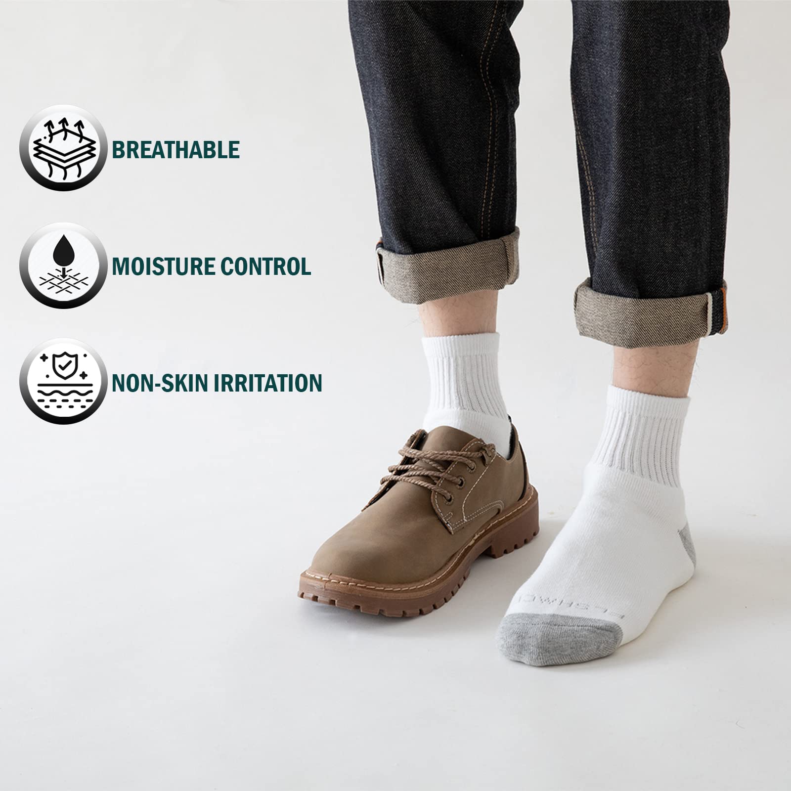 8 pares de calcetines de algodón para hombre, con cojín, atléticos, para correr, talla 7-9/9-12/12-15