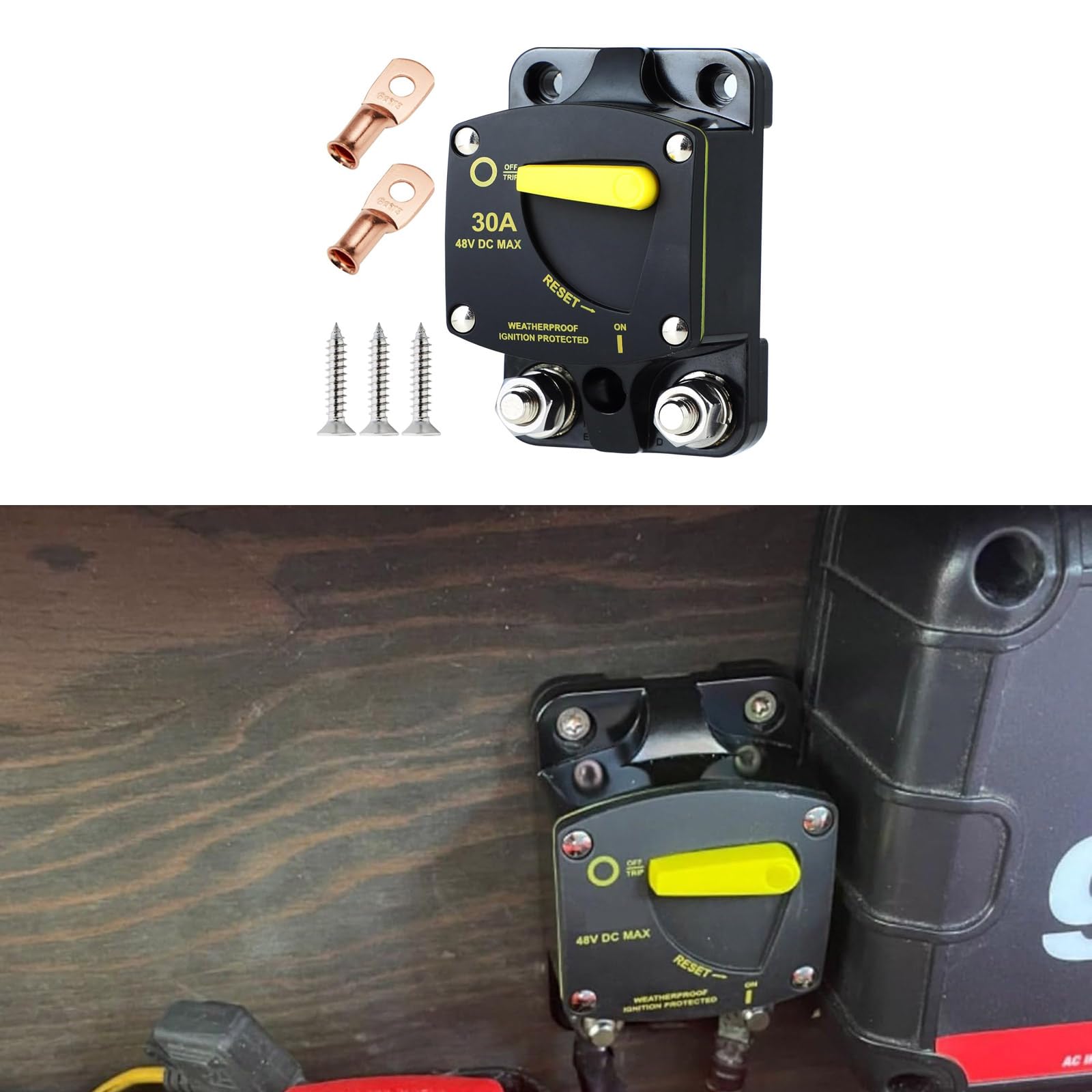 Interruttore ad alte prestazioni Reset Manuale Per Auto Camion Sound Marine Camper Sistemi solari Protezione della batteria