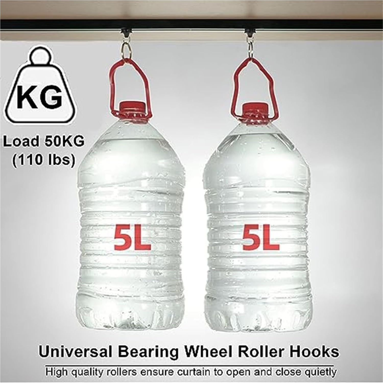 Ceiling Mount Curtain Rail System, Aluminum Alloy Curtain Tracks Rail Set, Home Commercial Extra Long Straight Curtain Rail Room Divider, Living Room Bedroom Room Divider(Black,4ft/1.2m)