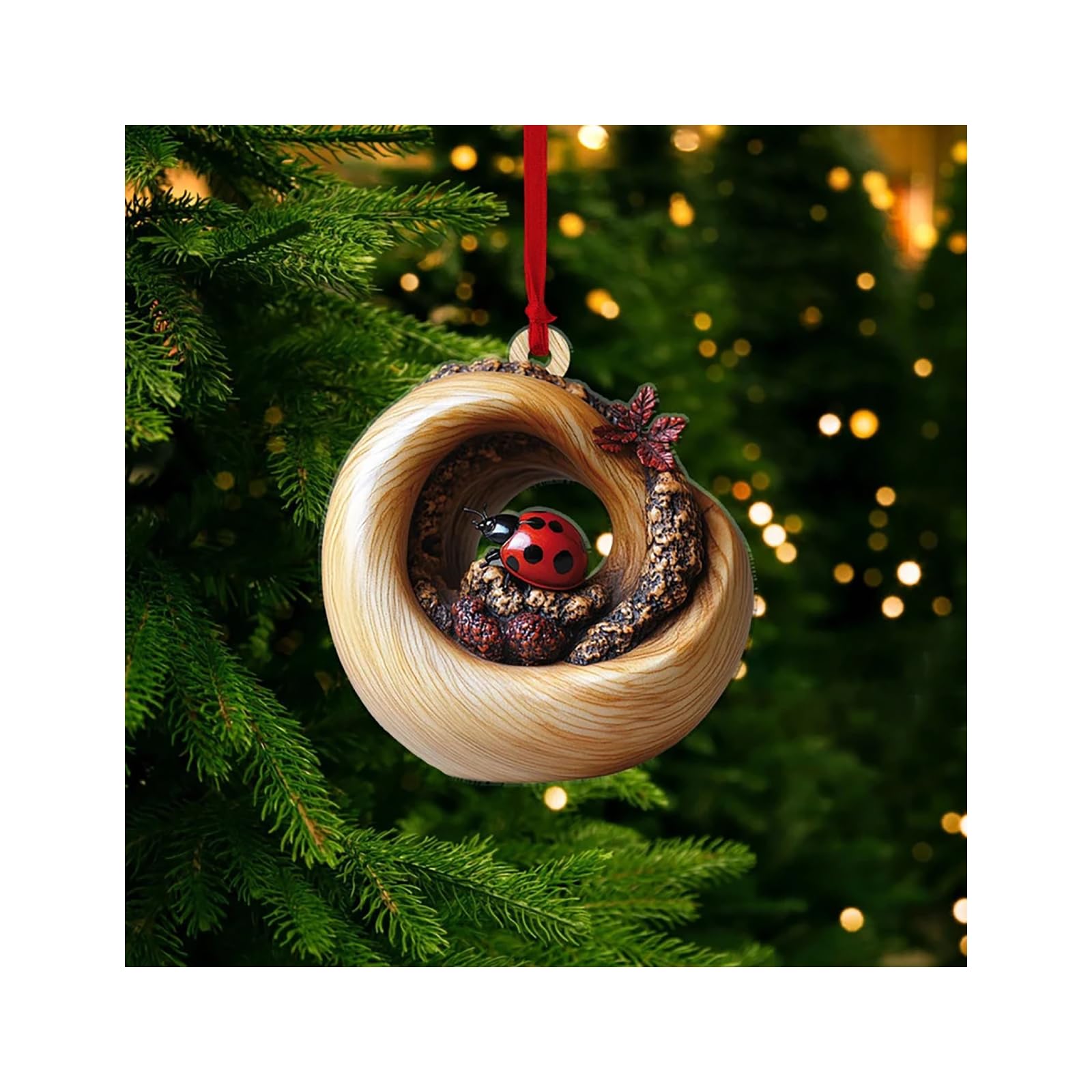 Animal Christmas Ornaments Christmas Tree Ornaments Little Animals Pattern Acrylic Decoration Forest Animal Hanging Ornament Animal Lovers Gift