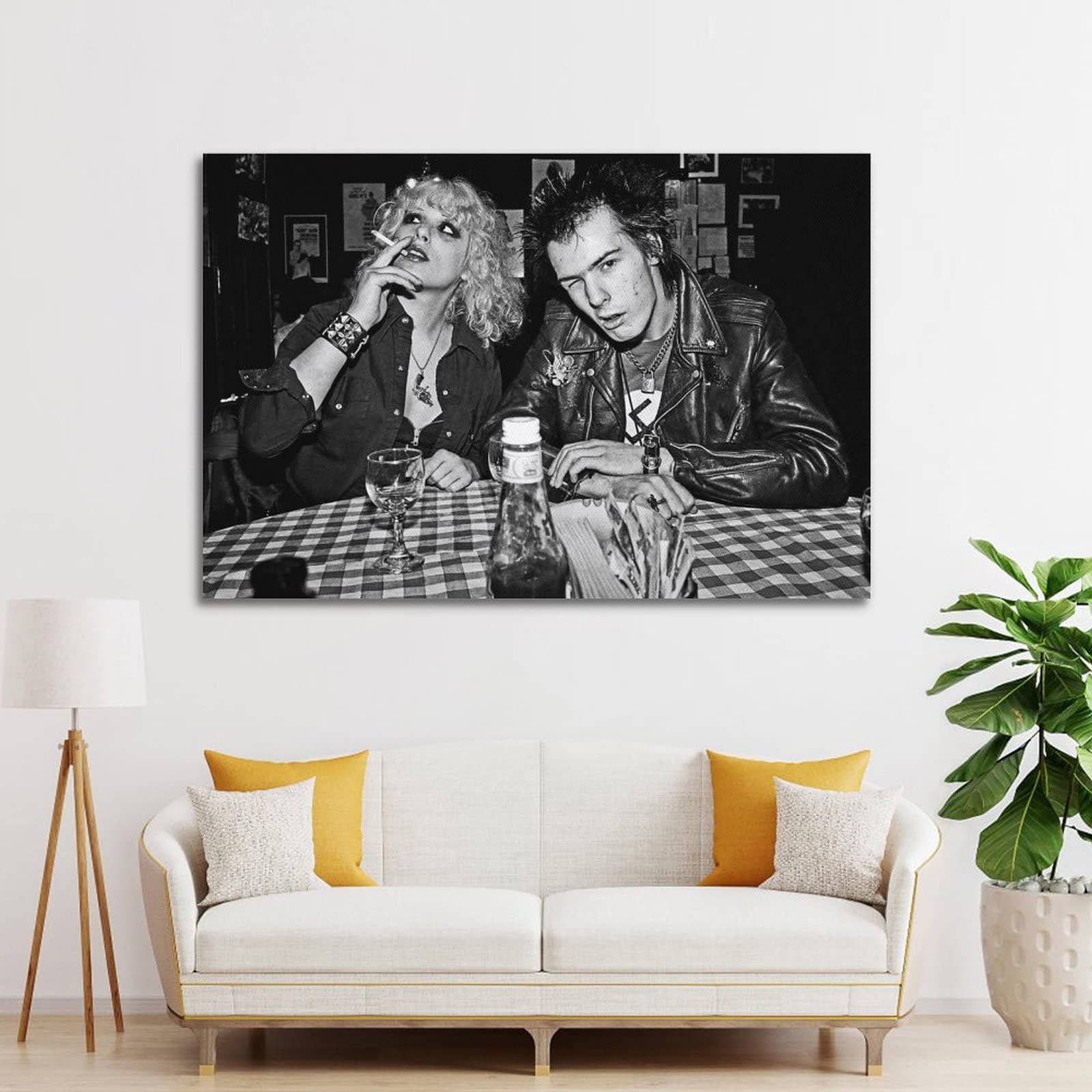 Amazon.com: HOWhite Sid Vicious Nancy Spungen Poster Canvas Art