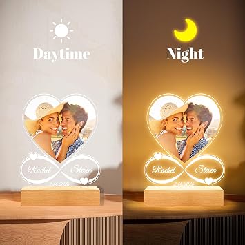 Personalised Photo Frame, Personalised Anniversary Couple Gifts for Women