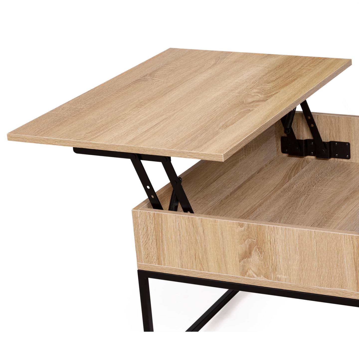 IDMarket - Mesa de centro plegable cuadrada, diseño industrial Detroit