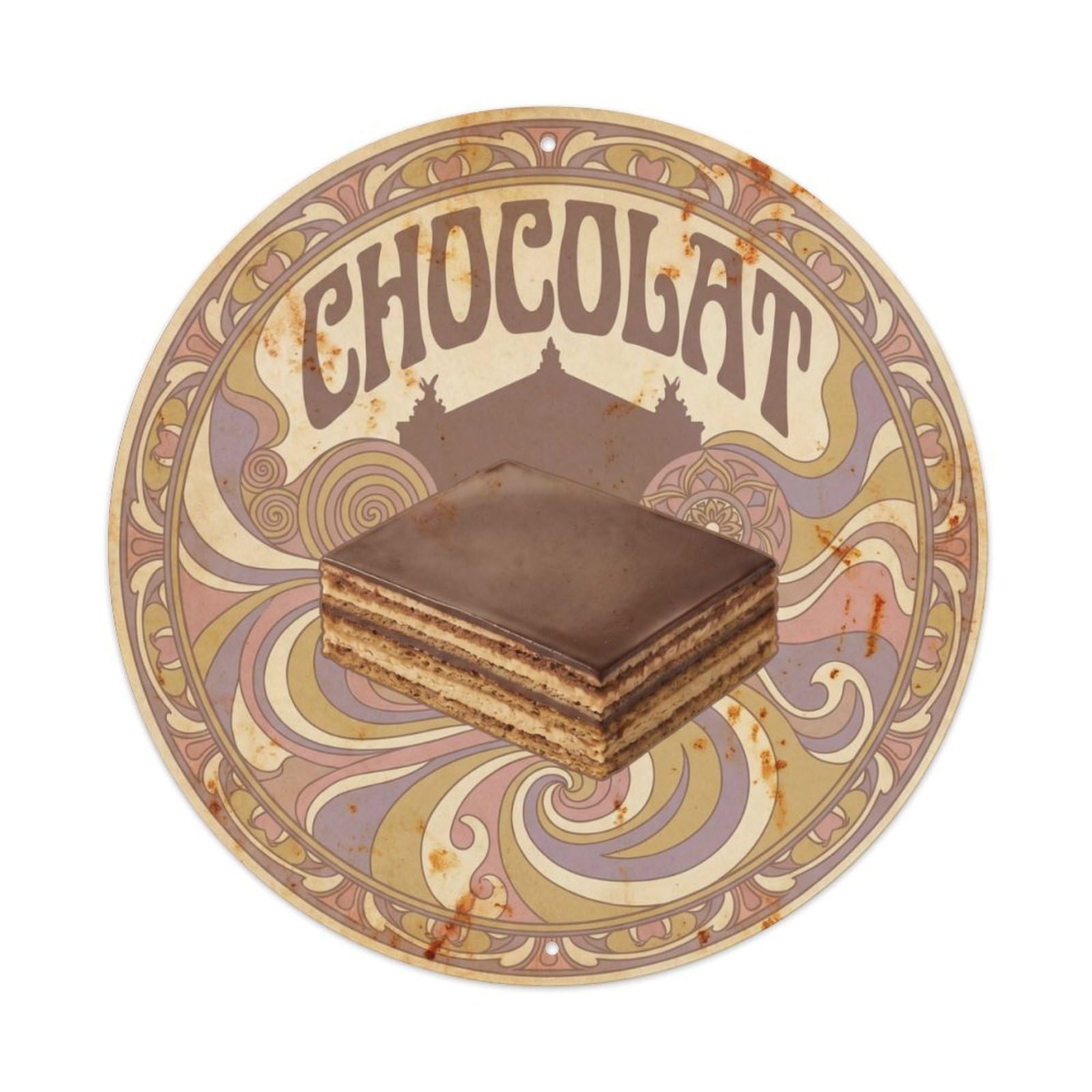 Chocolate Bar Sweet Culture Vintage Psychedelic French Metal Tin Sign