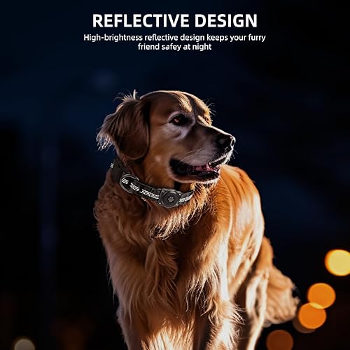 Miniatura 4 de AirTag - Collar de perro, resistente al agua IP68, soporte para collar de perro, reflectante, ultra duradero, cómodo acolchado, collares de perro