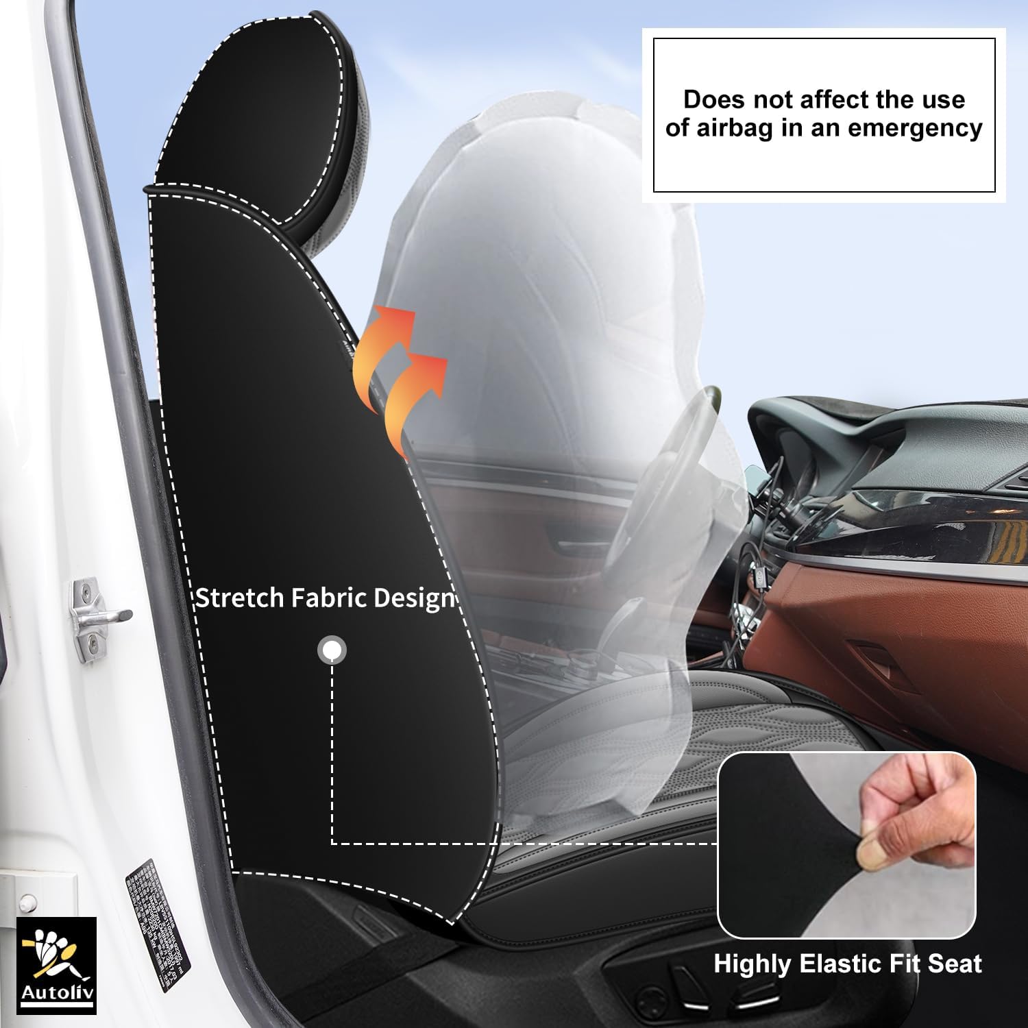 DISUTOGO Seat Covers 2 Front Seats Fit for Mazda CX-5 2013-2024 2025 2026 Leather Car Seat Covers Waterproof Non-Slip - Auto Seat Cushion Protectors (2 Seats,Black&Grey)