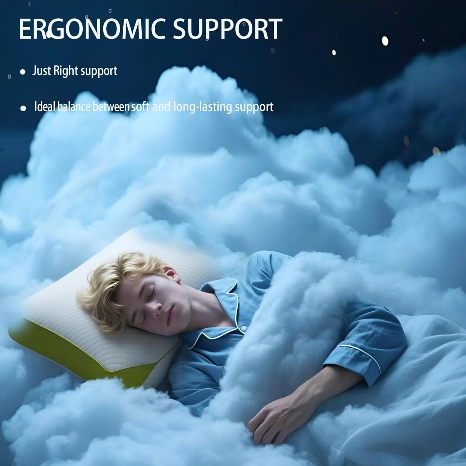 Luxury Hotel Cooling Pillow for Sleeping,Medium Firm Shredded Memory Foam Pillows King Size Set of 2,with Zipper Adjustable Supportive