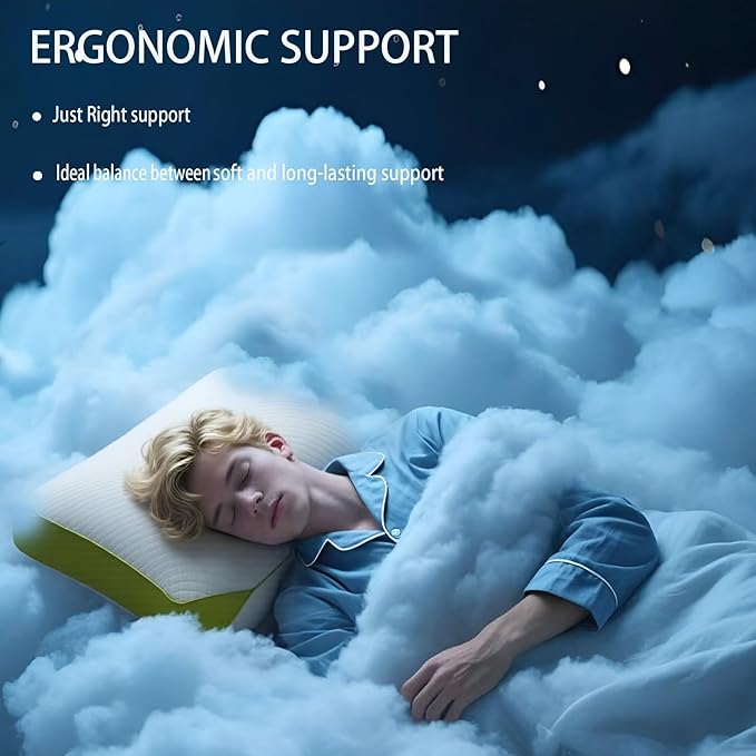 Set 2 Almohadas Memory Foam Queen Ajustable Refrescante miniatura 8