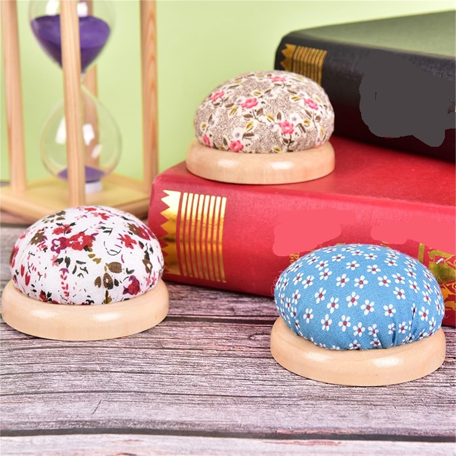 5pc Bottom Base Needle Pin Cushion Holder PP Cotton Insert Sewing Stitch Needlework DIY Craft Set