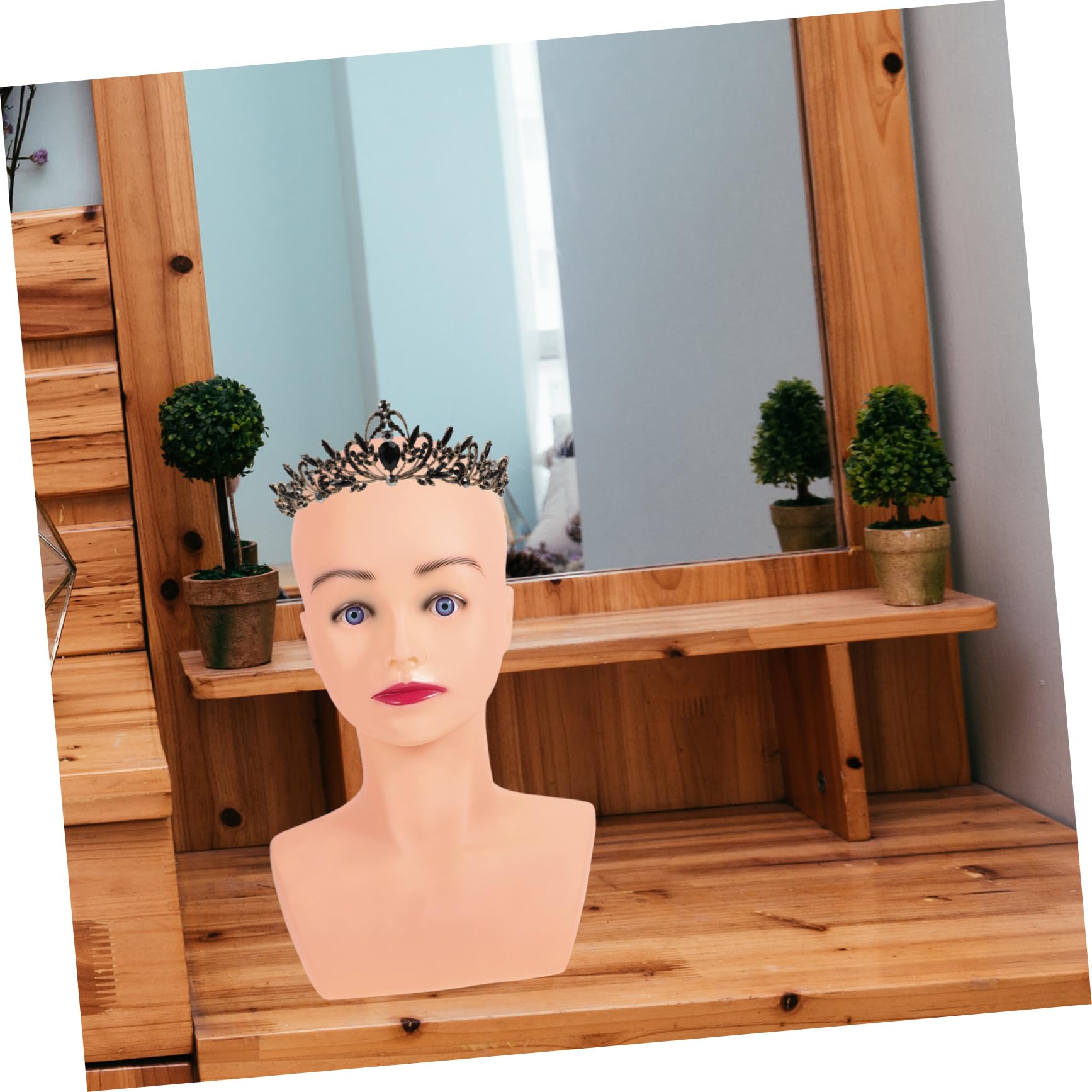 Pvc Perückenkopfständer Beige für Perücke und Hut, Schaufensterpuppe
