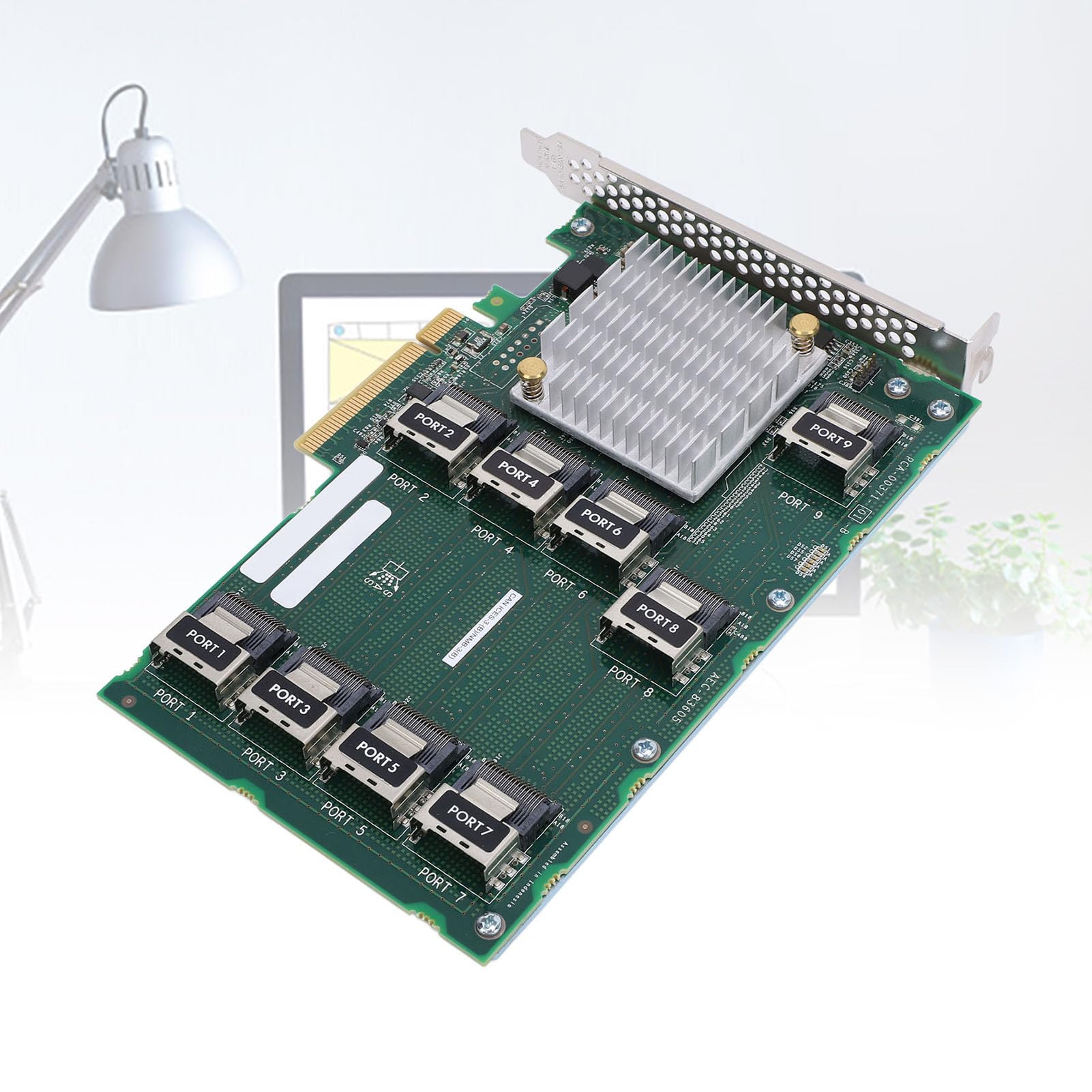 KUIDAMOS Scheda Controller SAS Espansione Efficiente del Disco Rigido da 24 unità per Server DL380 388 G9 G10 Interfaccia PCIe X8