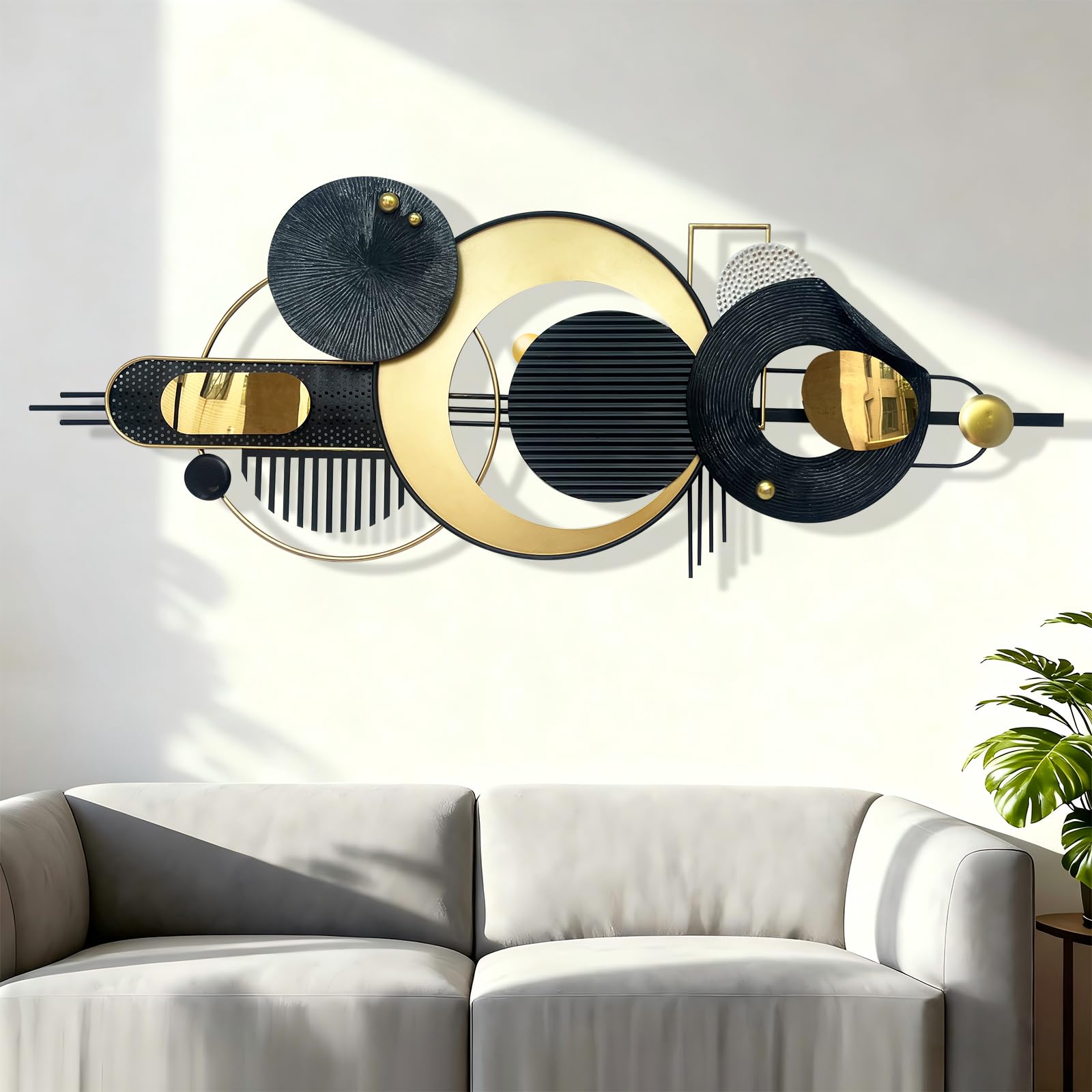 Décoration murale métal Blissio géométrique rigide et facile à suspendre