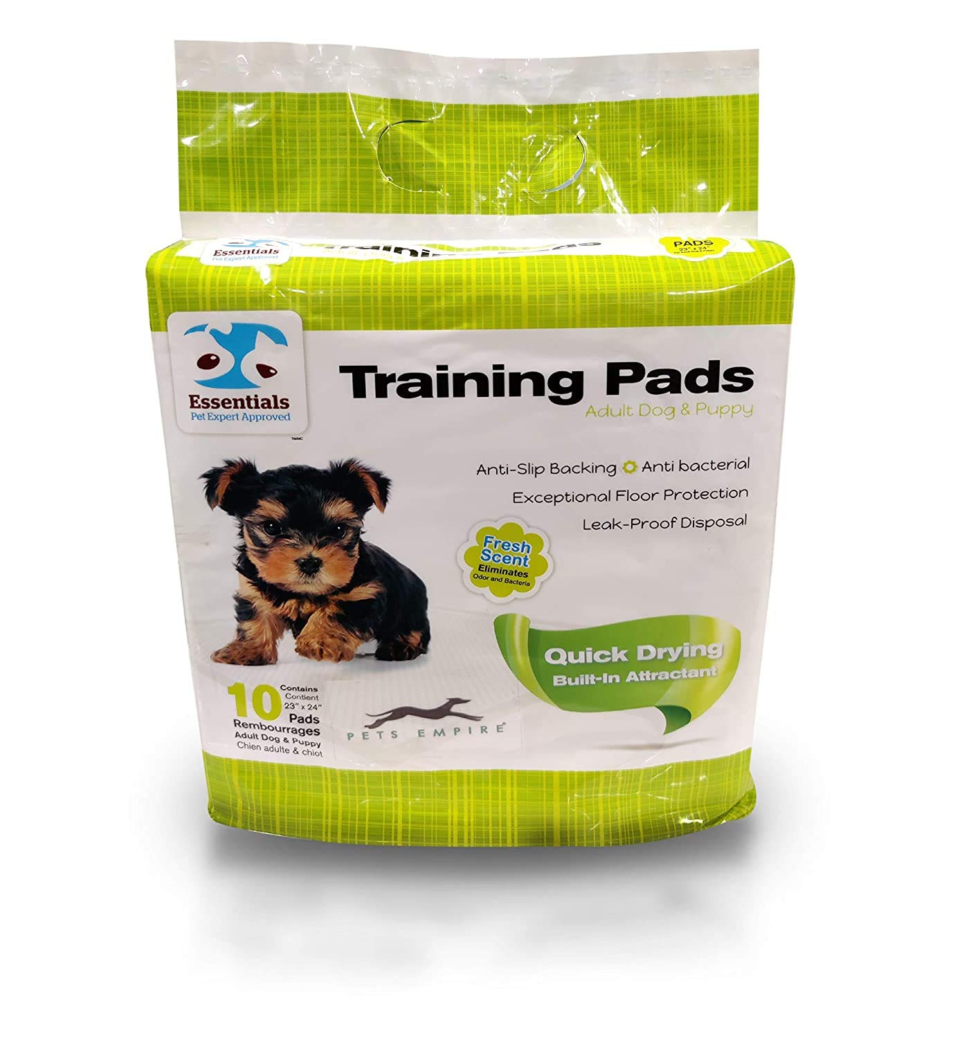 Pets Empire Essentials Pet Expert Approved Pet Training Pads Anti Slip Backing with Fresh Scent Use for Adult Dog & Puppy (58 X 61 cm, 10 Pcs) (B08QD5DVWK) Amazon Price History, Amazon Price Tracker