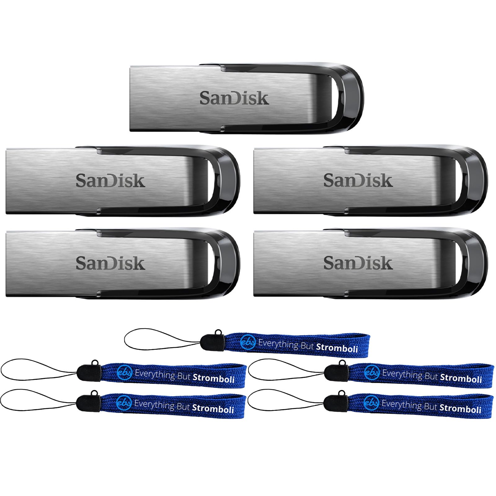 SanDisk USB Ultra Flair 5-Pack 512GB Flash Drive Up to 150 MB/s Read Speed