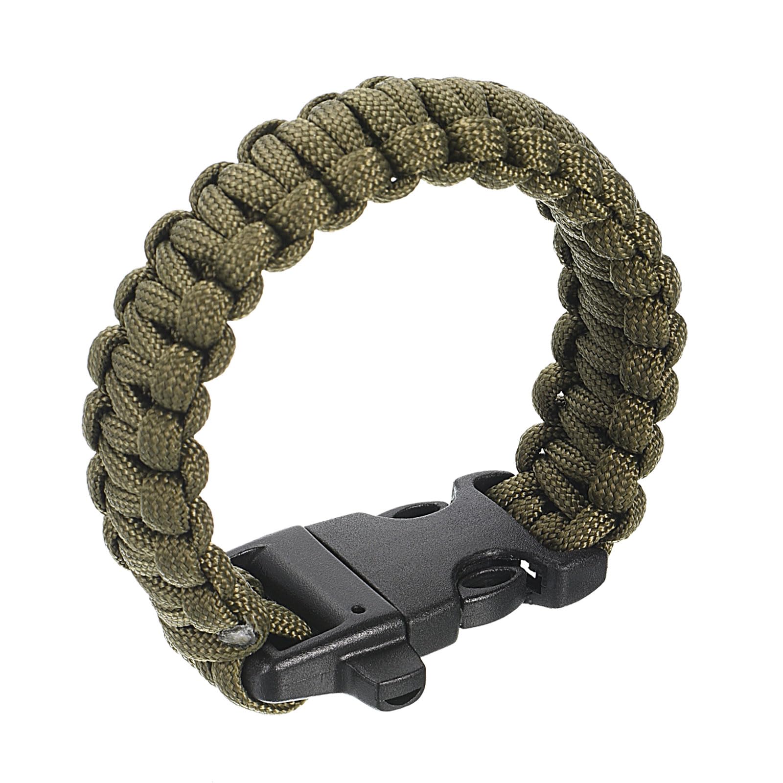 YOKIVE Paracord Survival Bracelet, Hiking Bracelets Rope Braided with Buckle, Keep Safe, Great for Party,Camp,Climb,Outdoor (Dark Green, 9.8-Inch)