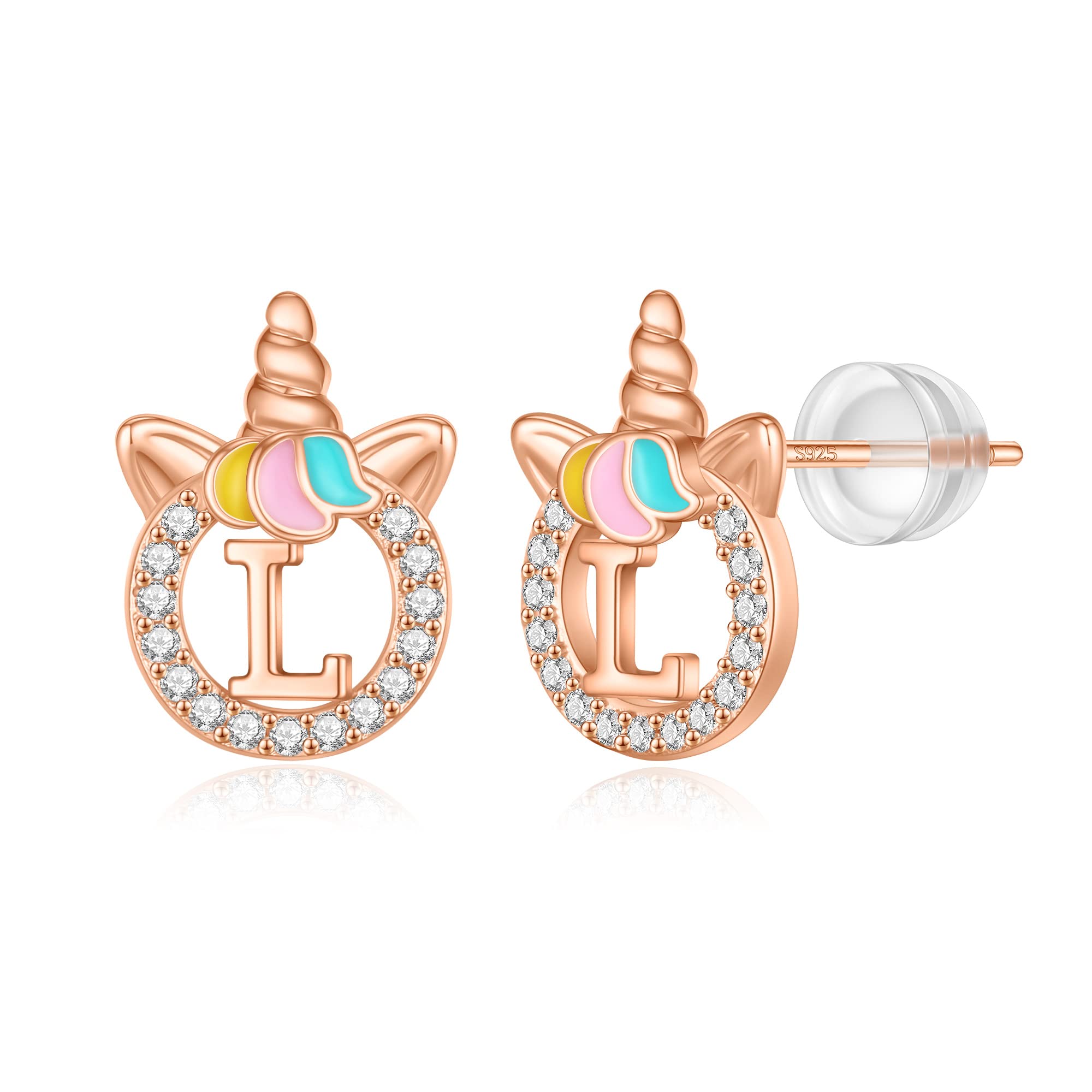 Unicorn Earrings Gifts for Girls - 925 Sterling Silver Stud Earrings