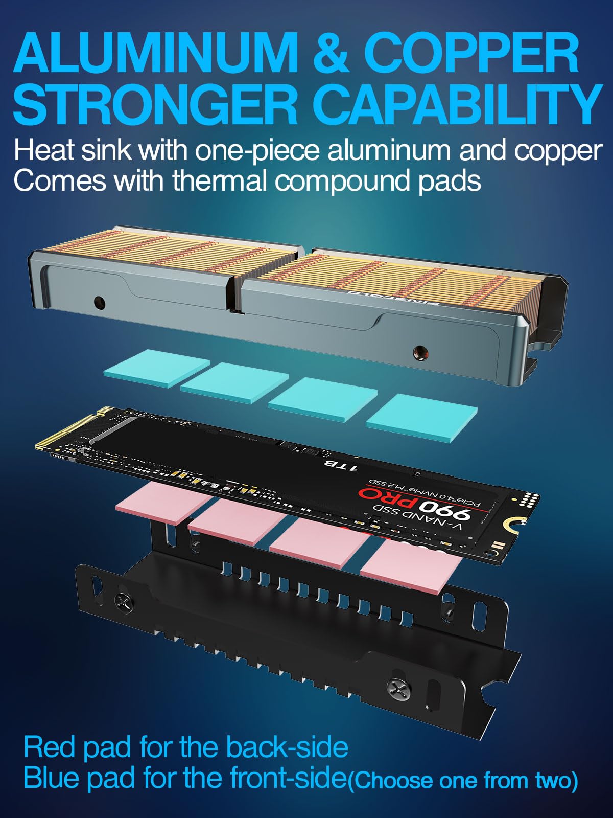 銅ヒートシンク付 M.2 NVMe 2TB Amazon.co.jp: JEYI Copper M.2 ヒートシンク パッシブ Nvme SSD