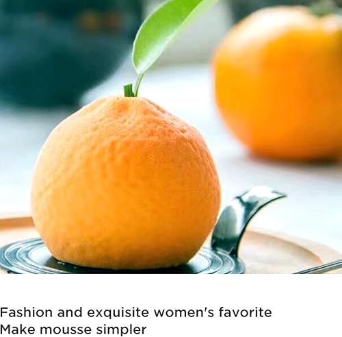 Miniatura 4 de Molde de silicona naranja para hornear pasteles de mousse de frutas, chocolate, postre, pudín, gelatina, molde de helado, molde de decoración de