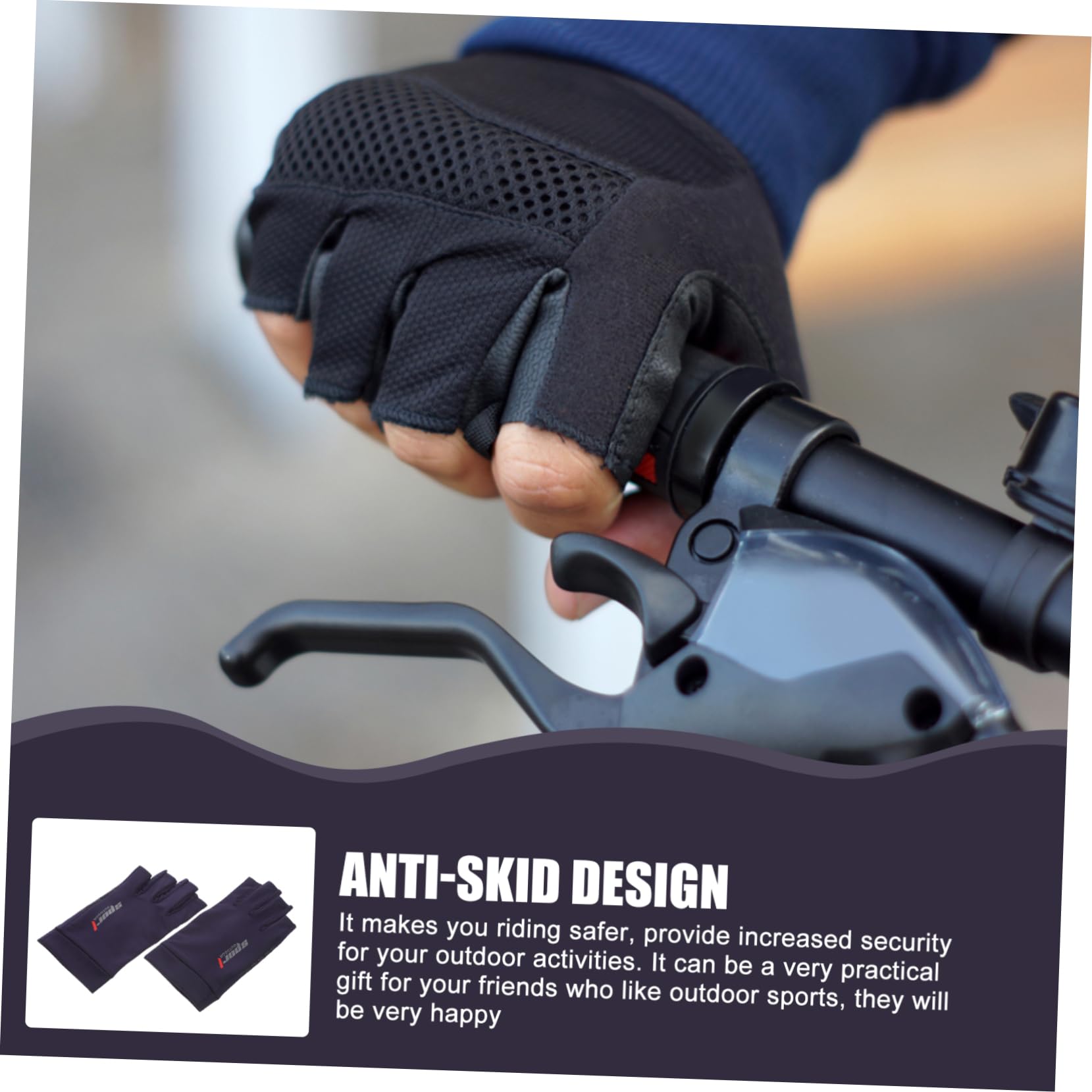 OSOLADY Elastic Half Finger Cycling Gloves Portable Fishing Gloves Professional Bike Accessories