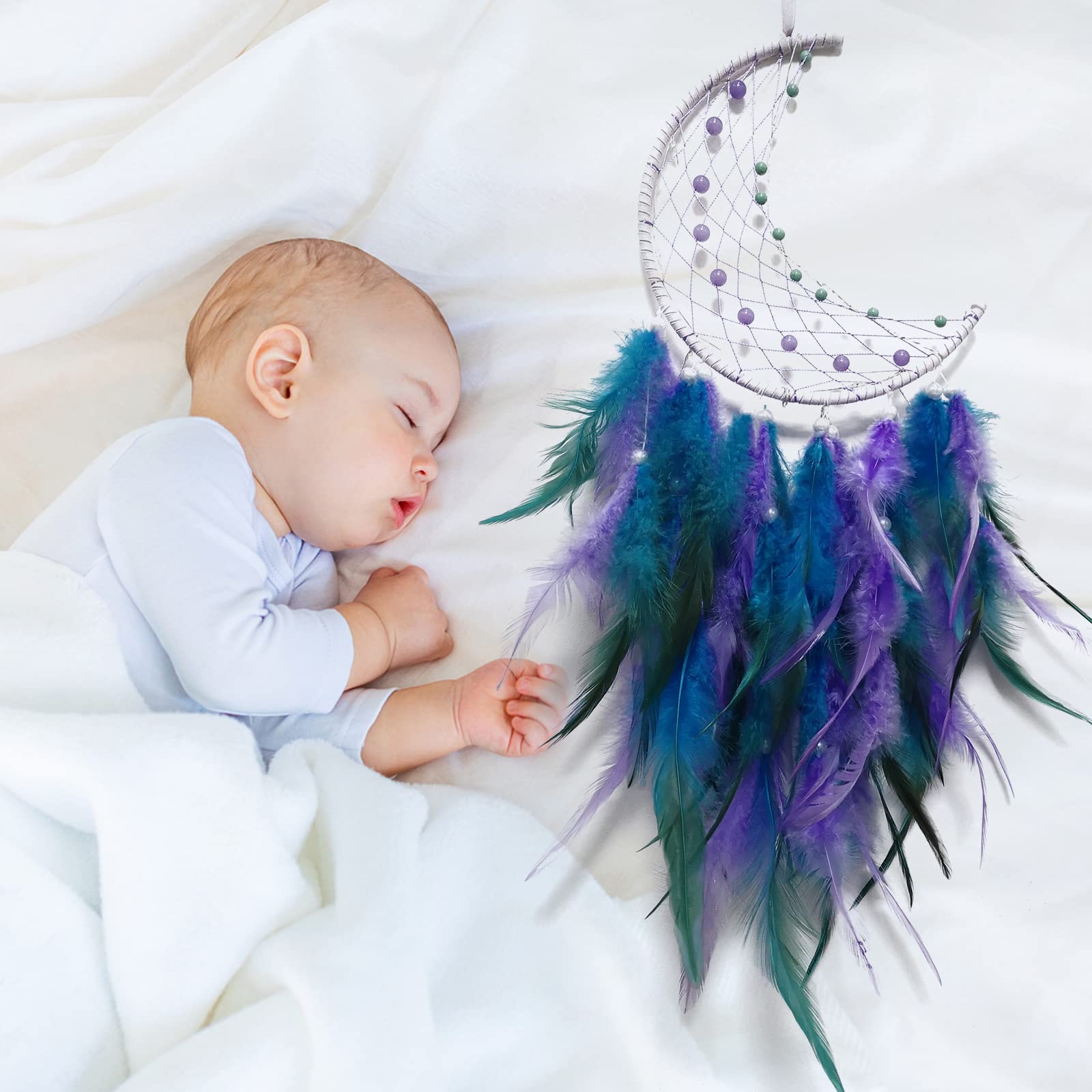 Hongyans Attrape de Rêves LED, Faite Main Capteur de Rêves en Plumes Lumineux Dream Catcher pour Chambre Maison Décoration Tenture Murale Mobile Decoratif Filles Enfants Cadeau Hongyans Attrape de Rêves LED, Faite Main Capteur de Rêves en Plumes Lumineux Dream Catcher pour Chambre Maison Décoration Tenture Murale Mobile Decoratif Filles Enfants Cadeau