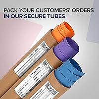 Vista 7 de Tubo de cartón reforzado resistente de 3 x 18 pulgadas, paquete de 2 tubos con 4 tapas, seguro aprobado por USPS, ideal para envío y almacenamiento