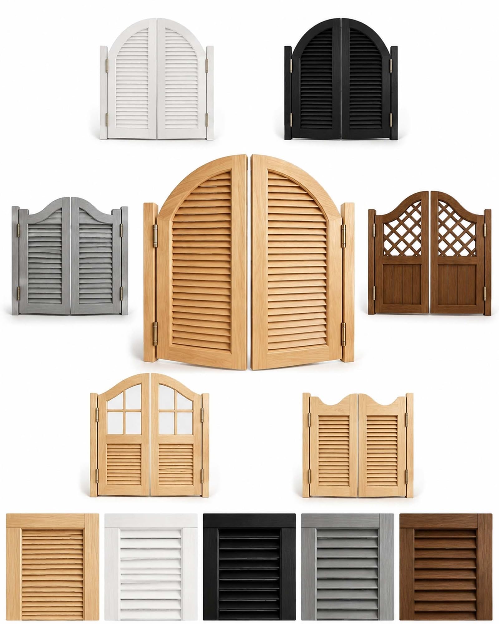 Porte Saloon Battante Bois Massif, Double Sens, Sur Mesure | Porte Partition Intérieure: Idéal Cuisine & Bar, Retour Auto, Peinture Sans Odeur, Pose Facile