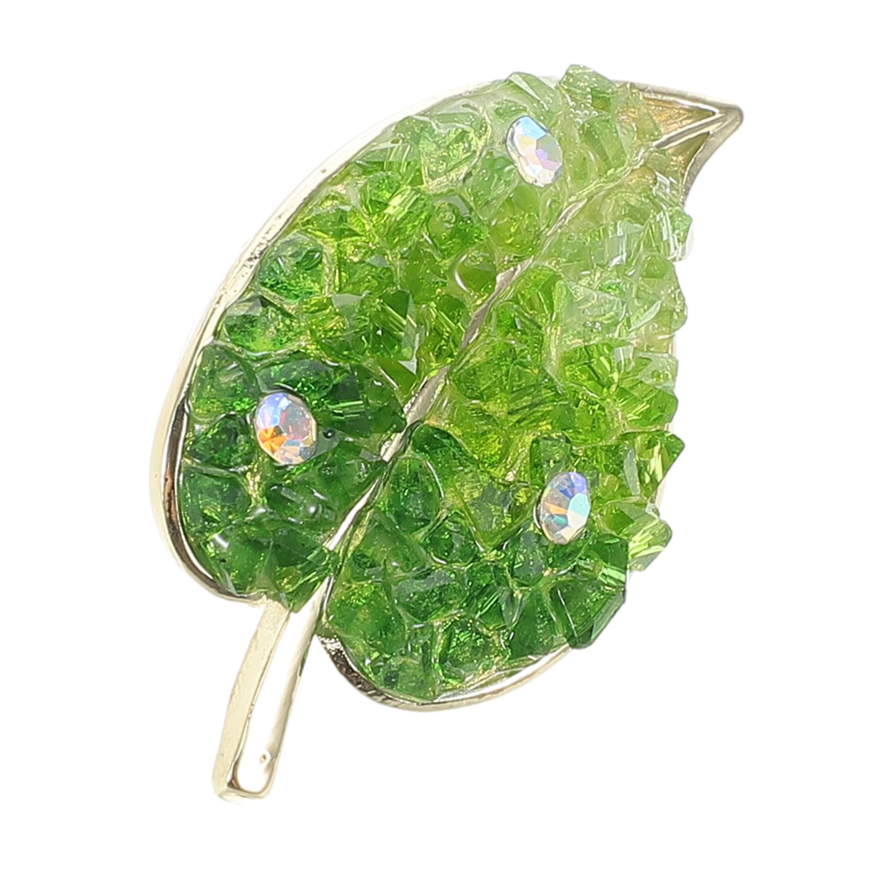 jewellery Liść modna biżuteria vintage szalik dekoracja pinów jesienne broszki kobiety metalowe na ubrania urodzinowy broszka zielony diament jewellery
